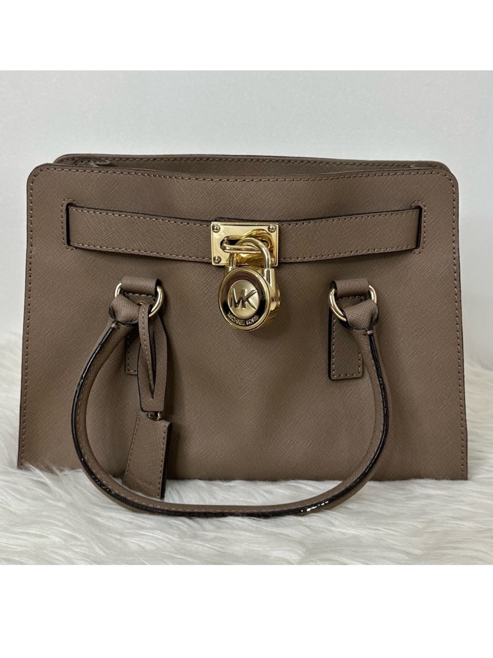 Michael Kors Hamilton East West Satchel Leather Bag